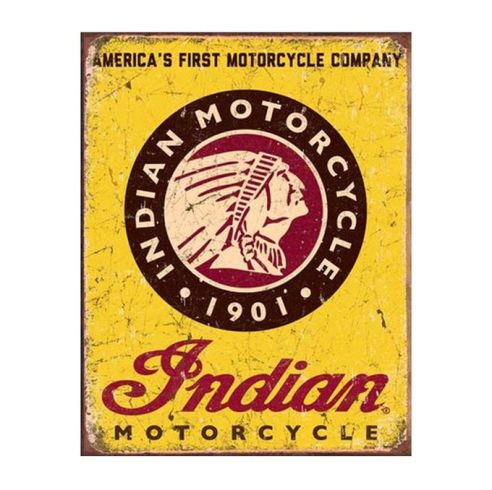 09. Indian Motorcycles Retro Tin Sign